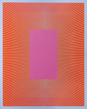 Richard Anuszkiewicz, "Converging with Deep Pink", 1980 Estymacja: 250 000 - 400 000 zł
