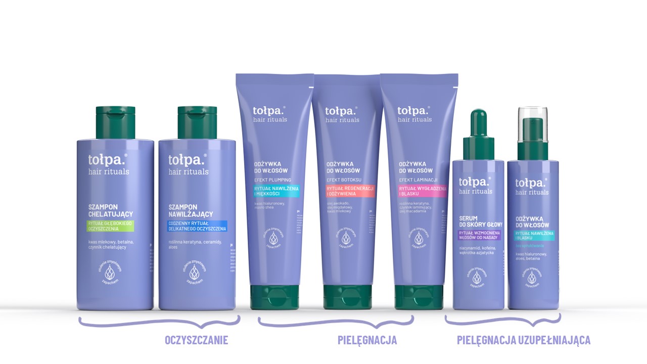 pielęgnacja włosów - tołpa rituals - hair care -linia